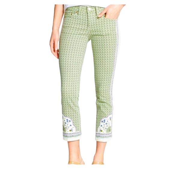 Tory Burch NWT Size 27 MIA Botanical Slim Boot Pant - Picture 1 of 7